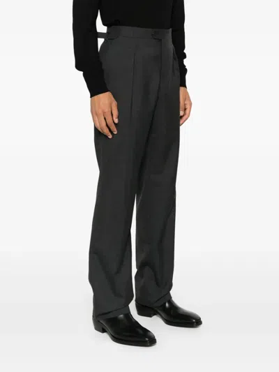 Fursac Virgin-wool Trousers In Gray