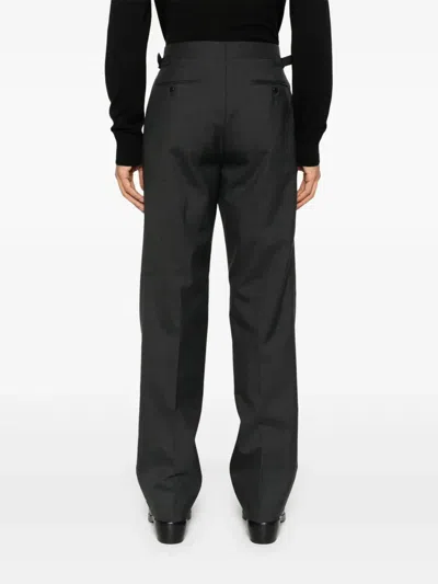 Fursac Virgin-wool Trousers In Gray