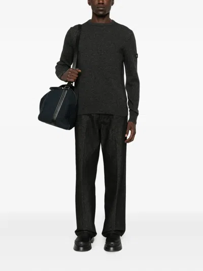 贴花LOGO圆领毛衣