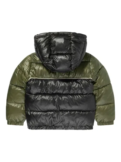 Guess Paneled Padded Jacket In Green