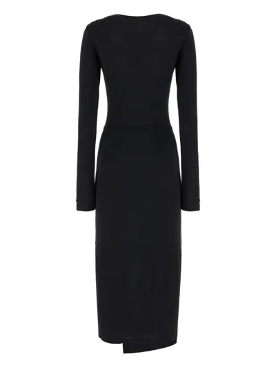 Isabel Marant Étoile Black Draped Jersey Jelina Long Dress