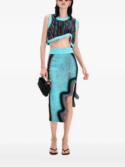 蛇纹不对称上衣