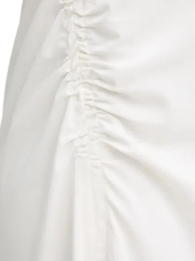 Samsoe & Samsoe Ruched Midi Dress In White