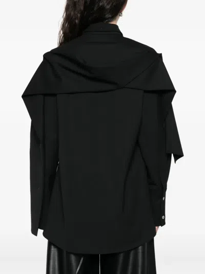 纽扣开合垂坠衣袖衬衫