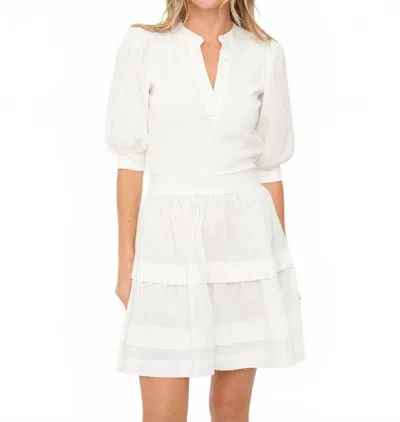 Six/fifty Anabelle Mini Dress In White In White