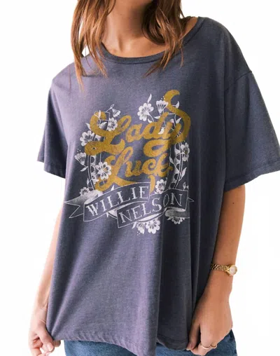 Chaser Willie Nelson Graphic Tee In Avalon In Gray