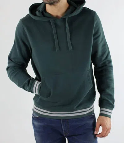 Jachs New York Soft Touch Varsity Hoodie In Forest Green In Green