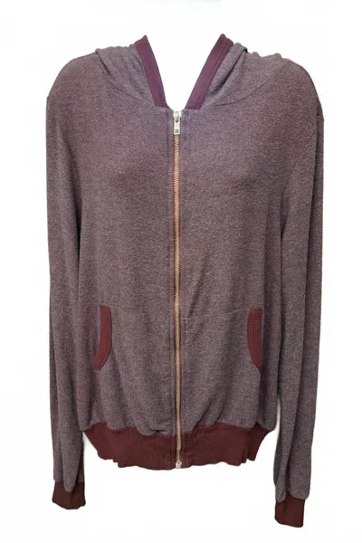 Flawless Women's Burgundy Soft Pockets Hoodie Sweater In Brown