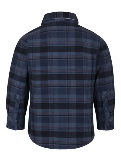 Timberland Logo-appliqué Check-pattern Shirt In Blue