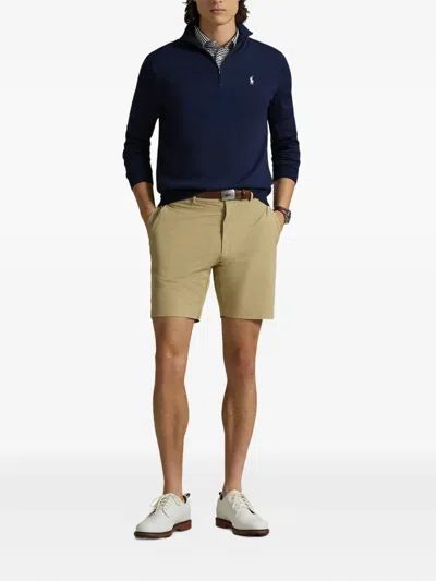 Polo Ralph Lauren Mens Blue Embroidered-logo Long-sleeve Cotton-jersey Sweatshirt Xxl In Blue