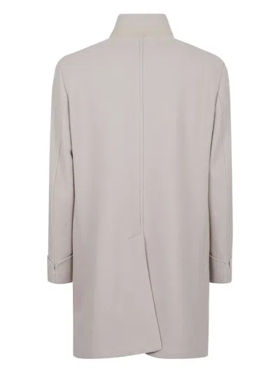 Eleventy Single-breasted Coat With Mandarin Collar And Button Closure In Gray