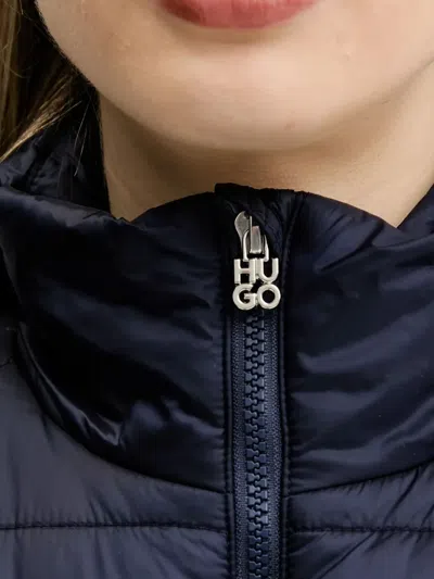 Hugo Boss Quilted Diamond-pattern Vest In Blue