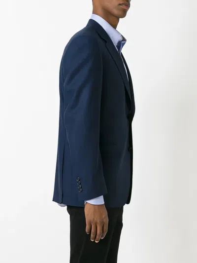 Canali Two Button Blazer In Blue