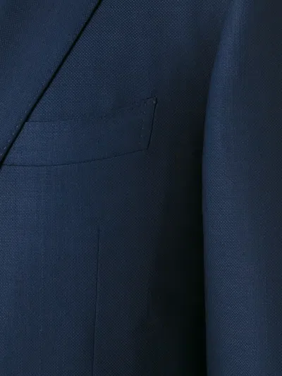 Canali Two Button Blazer In Blue