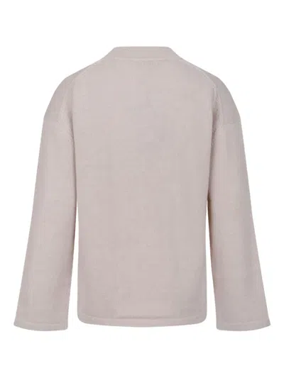 Max Mara Studio Beige Wool-cashmere Sweater In Neutral