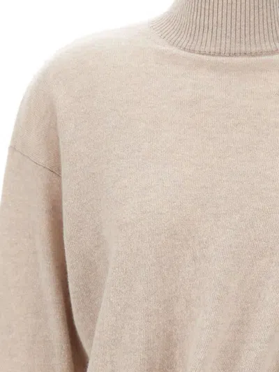 Marella Stand Collar Sweater In White