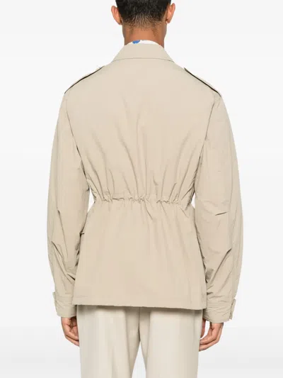 Fursac Drawstring Jacket In Neutral