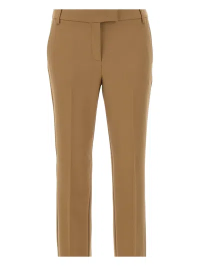 Marella Belt Loop Casual Pants In Brown