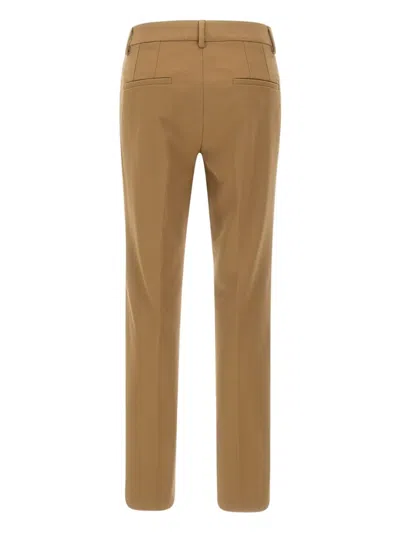 Marella Belt Loop Casual Pants In Brown