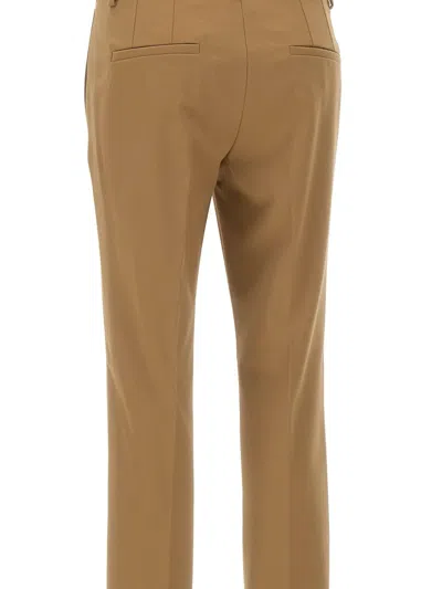 Marella Belt Loop Casual Pants In Brown