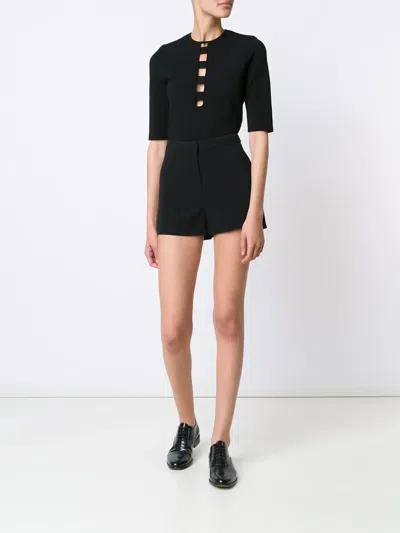 David Koma Cut Out Panel Top In Black