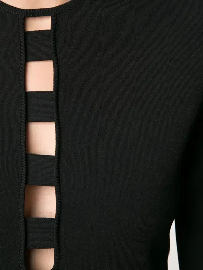 David Koma Cut Out Panel Top In Black