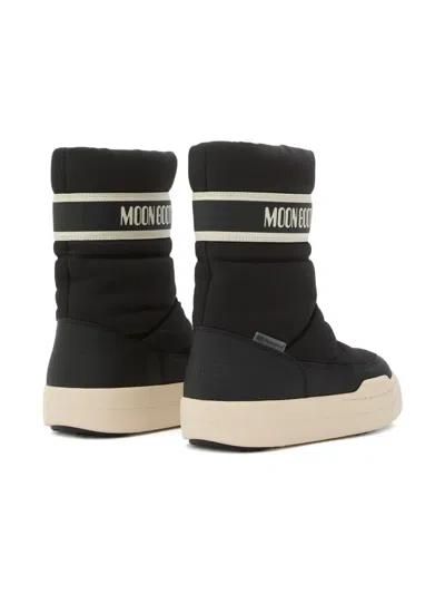 Moon Boot Park Strap Zip-front Quilted Boots In Black