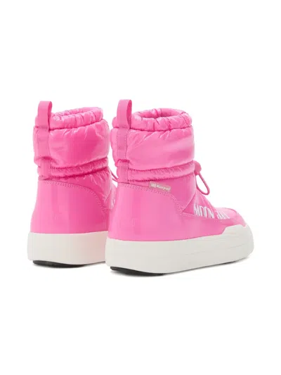 Moon Boot Quilted Mid-calf Snow Boots In Pink