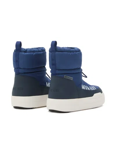 Moon Boot Park Strap Padded Snow Boots In Blue