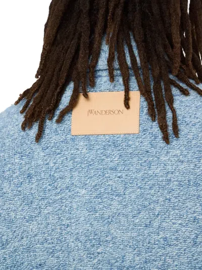 Jw Anderson Textured Zip-front Jacket In Blue