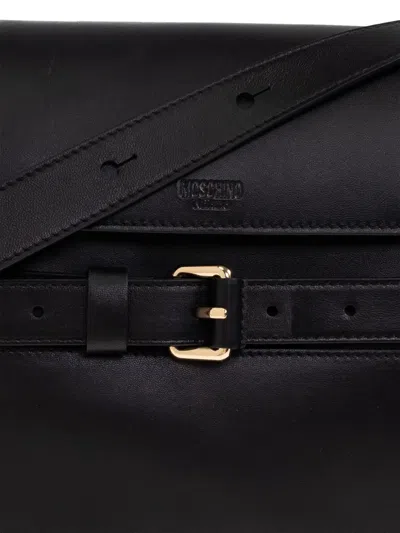 Moschino Versatile Shoulder Bag Adjustable Strap In Black