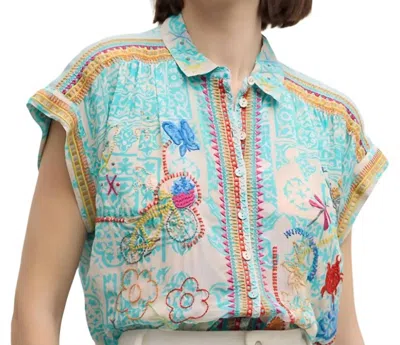 Johnny Was Dionne Button Down Shirt In Multi In Multi