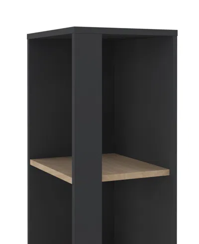 Tvilum Sign Open Narrow 5 Shelf Boockase, Matte Grey/jackson Hickory