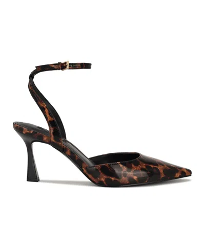 Nine West Women's Kellie Pointy Toe Tapered Heel Pumps In Brown