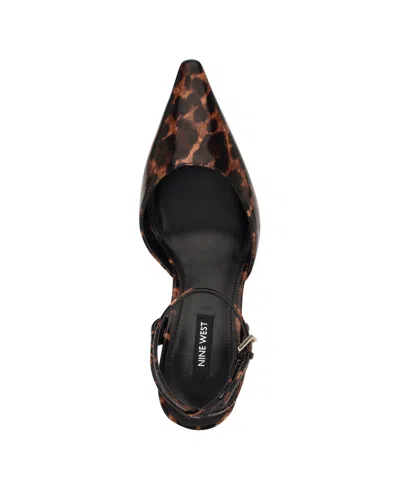 Nine West Women's Kellie Pointy Toe Tapered Heel Pumps In Brown
