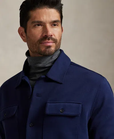 Polo Ralph Lauren Men's Double-knit Camp Shirt In Blue