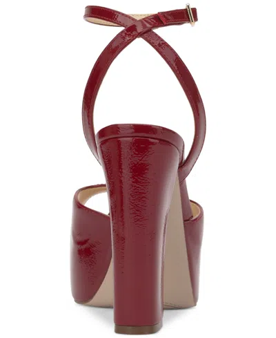 Jessica Simpson Women's Lirio Two-piece Platform High-heel Dress Sandals In Burgundy