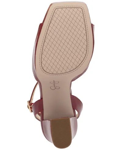 Jessica Simpson Women's Lirio Two-piece Platform High-heel Dress Sandals In Burgundy