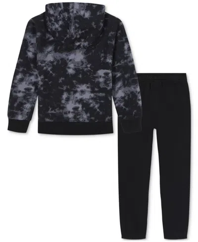 Under Armour Toddler & Little Boys Rival Printed Fleece Hoodie & Jogger Pants, 2 Piece Set In Blue