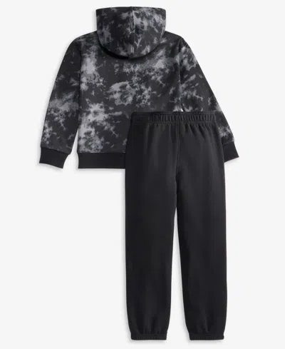 Under Armour Toddler & Little Boys Rival Printed Fleece Hoodie & Jogger Pants, 2 Piece Set In Blue