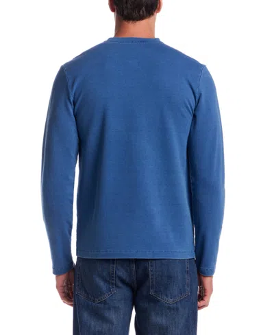 Weatherproof Vintage Men's Long Sleeve Indigo Henley In Blue