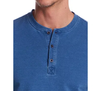 Weatherproof Vintage Men's Long Sleeve Indigo Henley In Blue