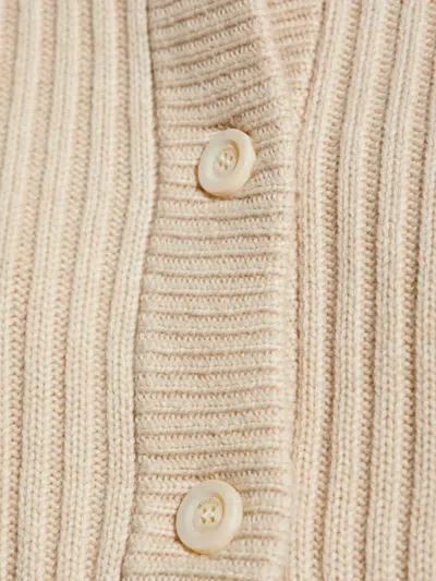 粗绞花针织罗纹开衫