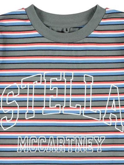 Stella Mccartney Multicolor T-shirt For Boy With Logo In Green