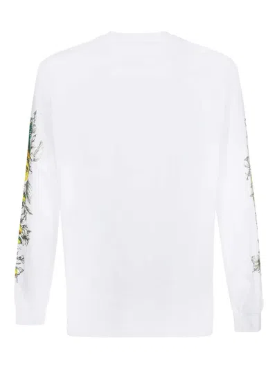 Msgm Long-sleeve Fruit-print T-shirt In White