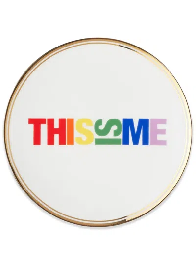Bitossi Home This Is Me Plate (set Of Six) In Multi