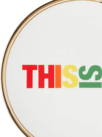 Bitossi Home This Is Me Plate (set Of Six) In Multi