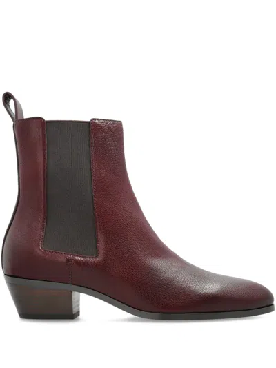 Odissi Ella Pointed-toe Chelsea Boots In Red