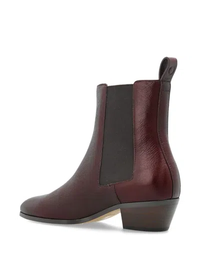 Odissi Ella Pointed-toe Chelsea Boots In Red