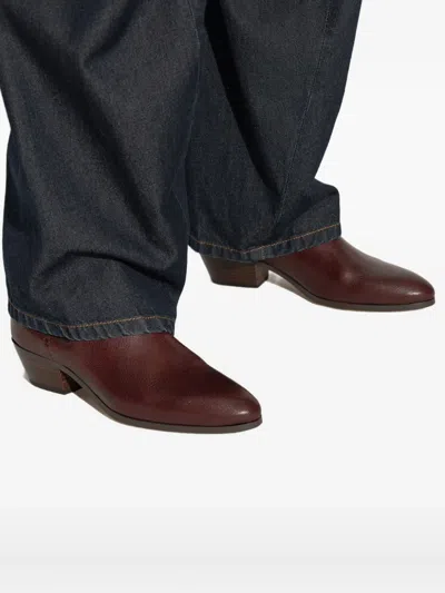 Odissi Ella Pointed-toe Chelsea Boots In Red